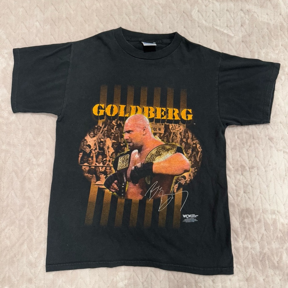 Vintage WCW Goldberg Tultex T-Shirt Medium 1998